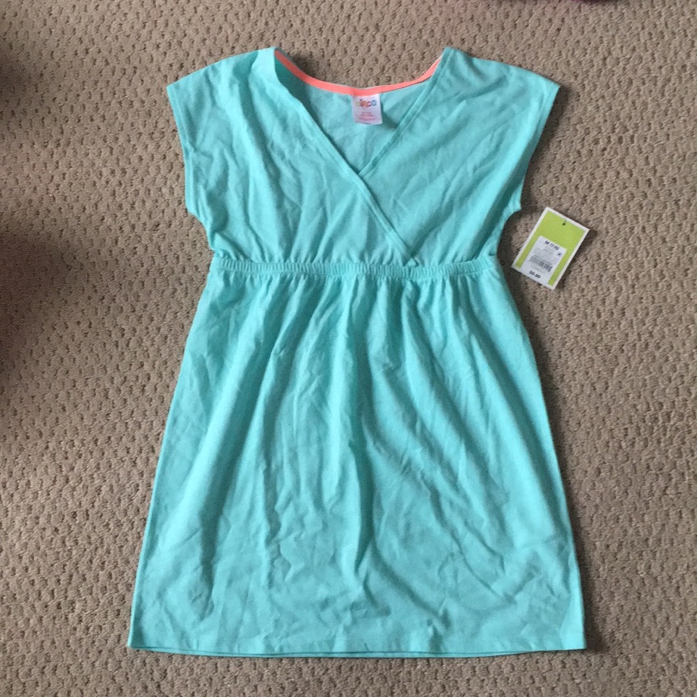 Girls Aqua color casual summer dress